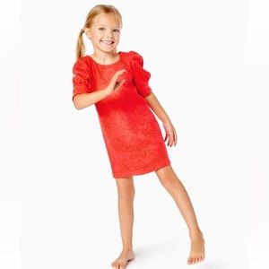 Lilly Pulitzer XS (2-3) & M (6-7) Girls Knowles Dress in Ruby Red Knit Jacquard